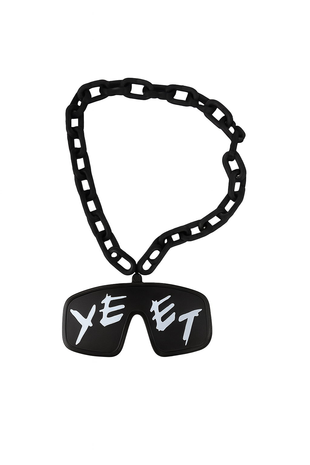 Black Jey Uso Yeet Glasses Fan Emblem Inspired WWE Wrestling Necklace Chain 32"