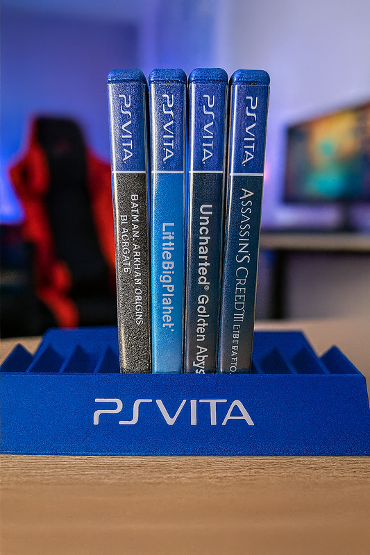 New Sony PlayStation PS Vita Game Case Stand Display Holder Rack Organizer Tray Blue