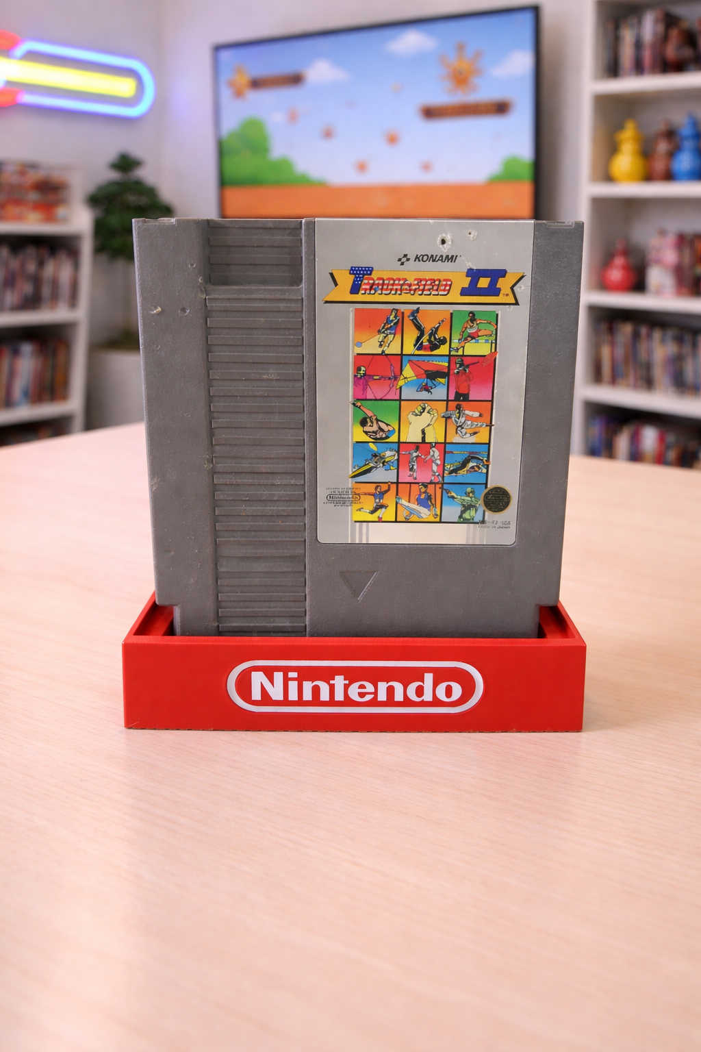 NES Nintendo Entertainment System Game New Stand Cartridge Holder Display Rack Color Letter and Logo