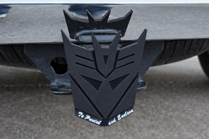 Dark Evil Black Transformers Deception Trailer Hitch Receiver Cover Plug Cap
