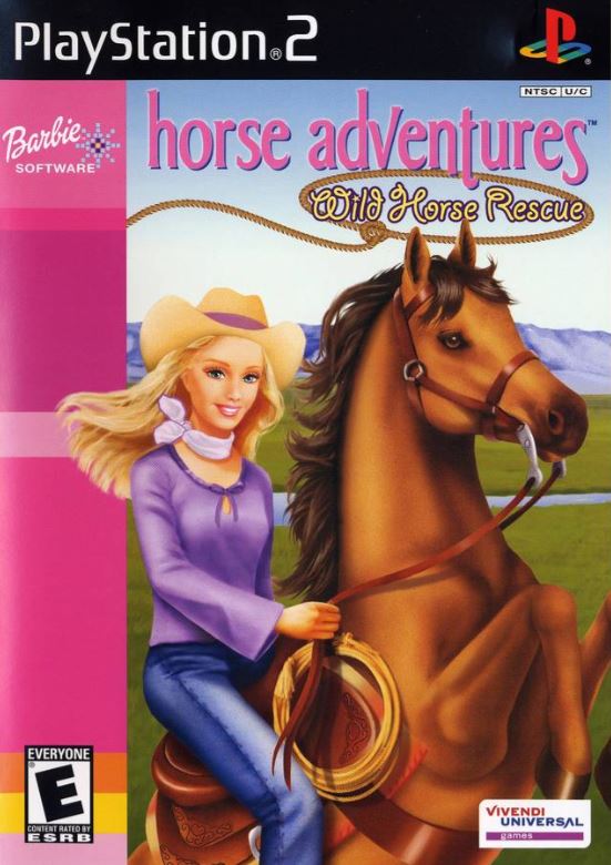 Barbie Horse Adventures Wild Horse Rescue PS2 PlayStation 2 2003 Y2K - Disc Good Tested - Case Good - No Manual - Barbie Game