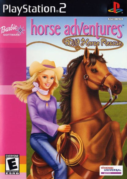 Barbie Horse Adventures Wild Horse Rescue PS2 PlayStation 2 2003 Y2K - Disc Good Tested - Case Good - No Manual - Barbie Game