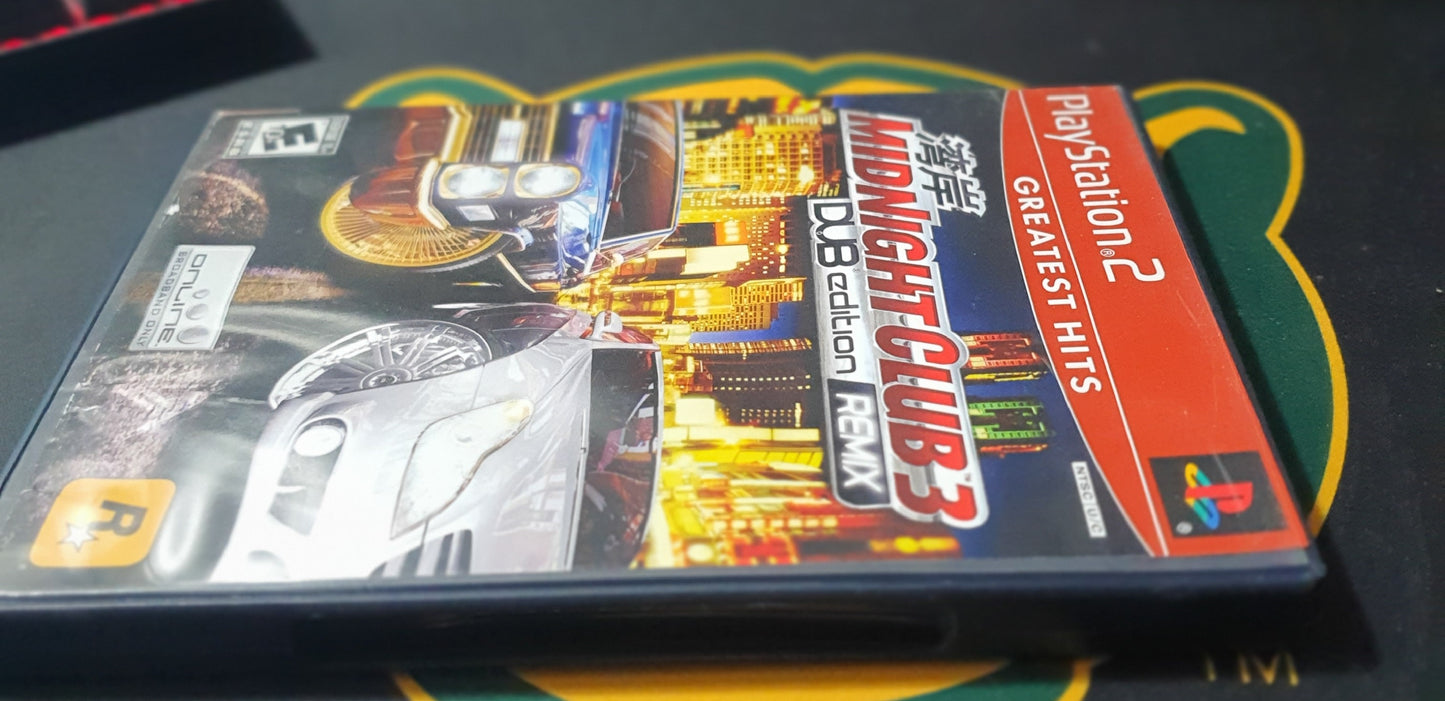 Midnight Club 3: Dub Remix (Sony PlayStation 2, 2006) Replacement Case & Artwork No Game Disc