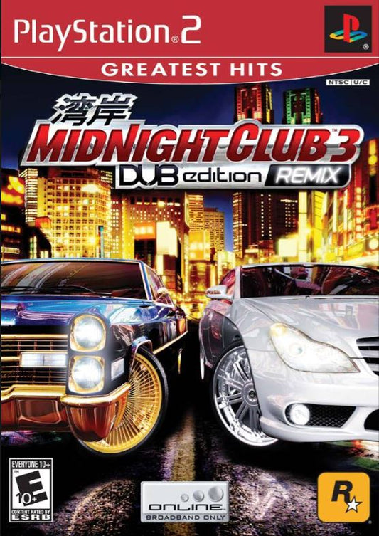 Midnight Club 3: Dub Remix (Sony PlayStation 2, 2006) Replacement Case & Artwork No Game Disc