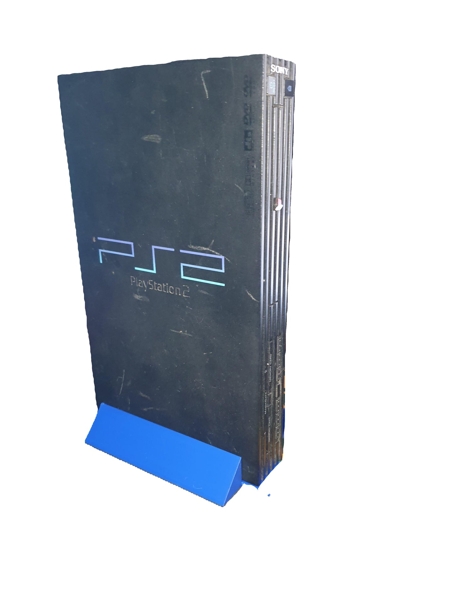 Vertical Sony PlayStation 2 Fat PS2 Stand Display 3D Printed Textured Bottom