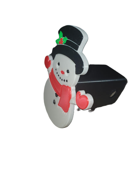 Snowman Winter Emblem Truck Trailer Hitch Receiver Cover Plug Cap 2" Receiver