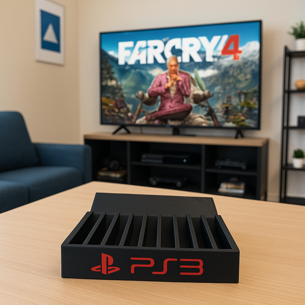 PlayStation 3 Game Holder Holds 10 Games Sony Video Game Storage Display PS3