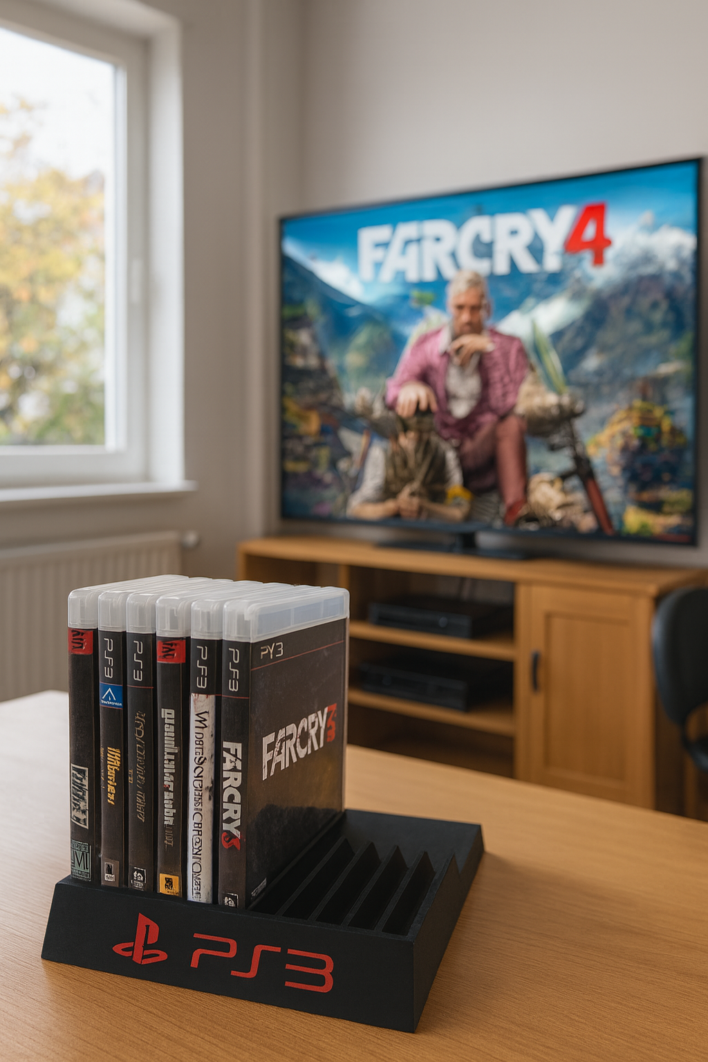 PlayStation 3 Game Holder Holds 10 Games Sony Video Game Storage Display PS3