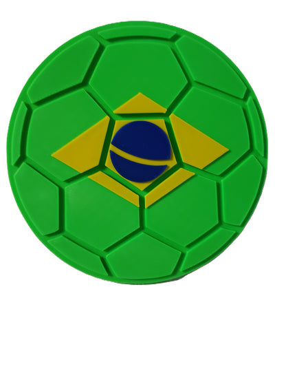 Brazil Flag Soccer Hitch Cover - FIFA World Cup Fan Trailer Hitch Protector | Brazilian Soccer Accessory for Tailgates Selecao Supporters