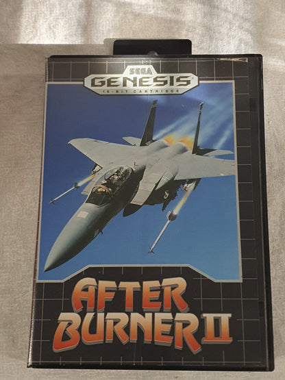 Sega After Burner II Genesis Box Case Shooter 1990 Retro Vintage Game Tested Collector Cartridge Original Classic Edition Arcade