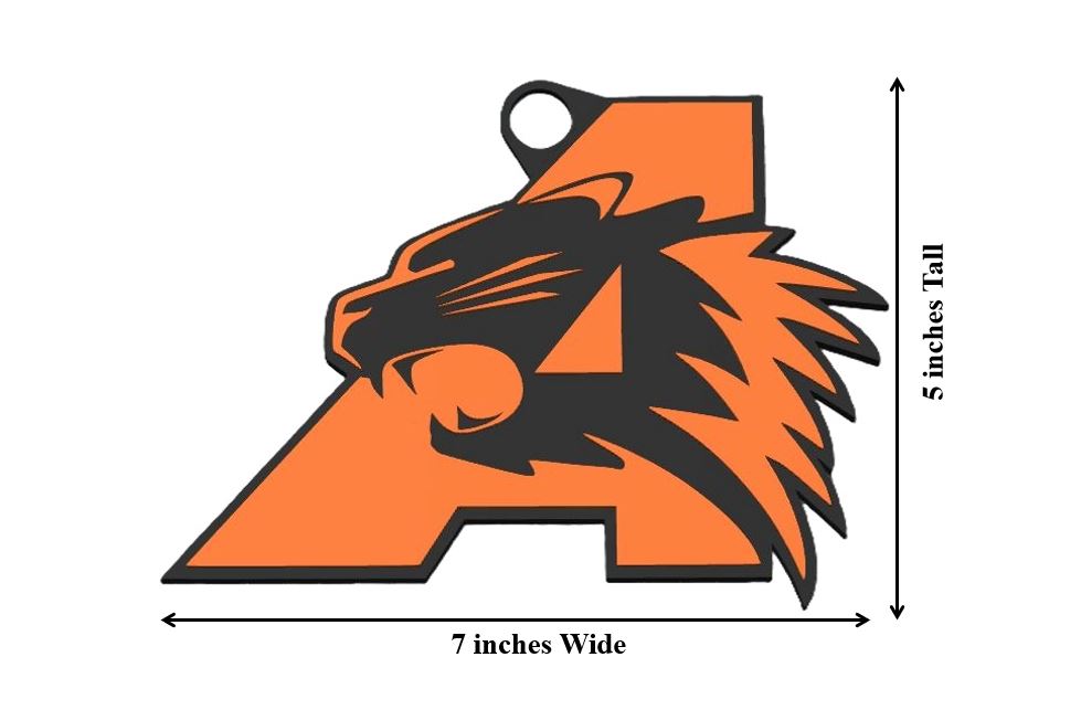 High School Hype Chain Necklace – 32" Chain Sports Cheer Fan Jewelry for Football Basketball Baseball Kids Youth Teens Adults Unisex