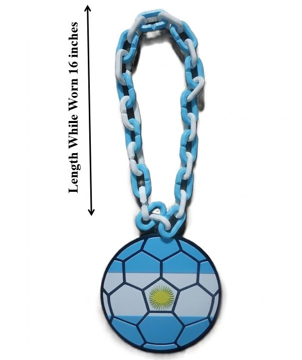 Argentina Hype Chain Necklace - FIFA Football Soccer Albiceleste Jewelry | Argentina Futbol Fan Chain for World Cup Copa Matchday Fans