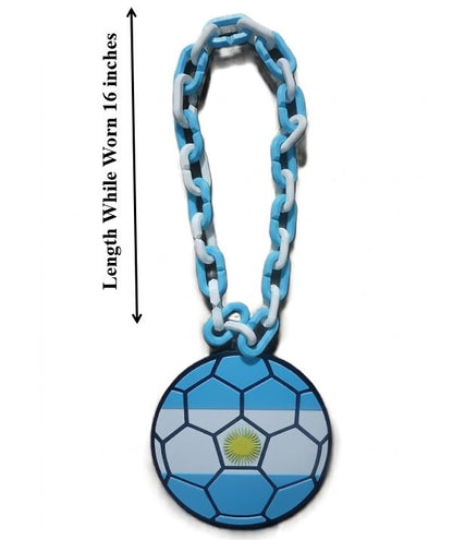 Argentina Hype Chain Necklace - FIFA Football Soccer Albiceleste Jewelry | Argentina Futbol Fan Chain for World Cup Copa Matchday Fans