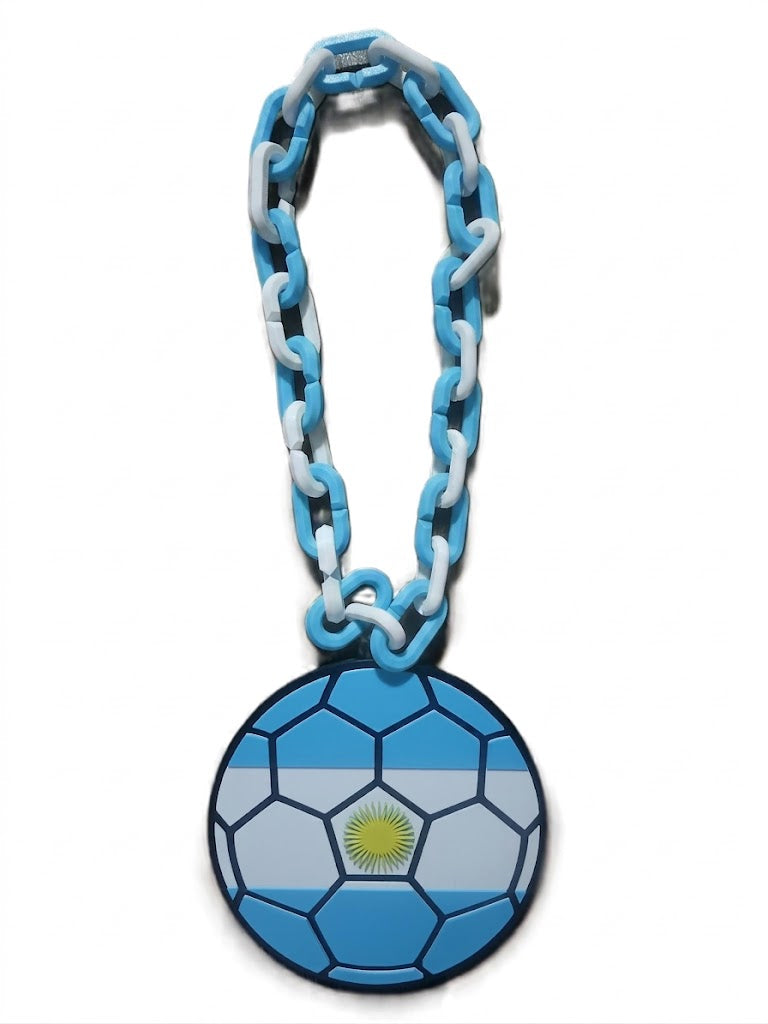 Argentina Hype Chain Necklace - FIFA Football Soccer Albiceleste Jewelry | Argentina Futbol Fan Chain for World Cup Copa Matchday Fans