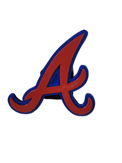 Atlanta Braves Baseball Trailer Hitch Receiver Cover Plug Cap 2x2" Receiver Ford Dodge Jeep Ram Chevy Nissan Honda Toyota Truck SUV Vehicles