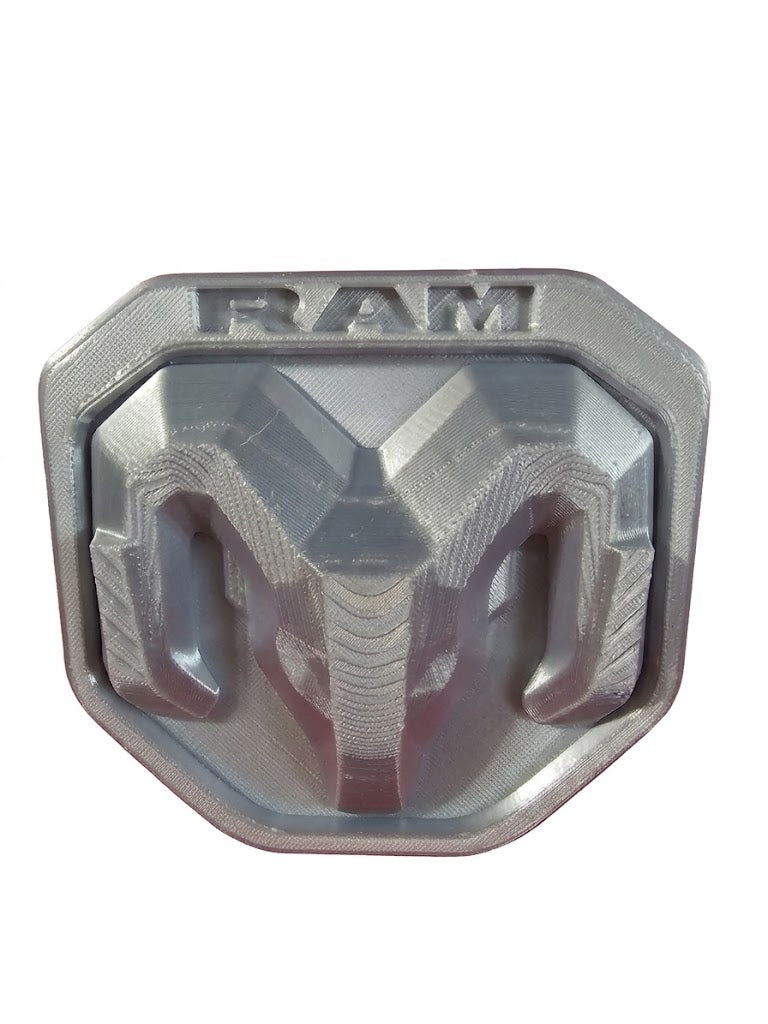 Dodge Ram Silver 3D Emblem Cover Plug Cap Tow Hitch 2" Receiver 1500 2500 RHO