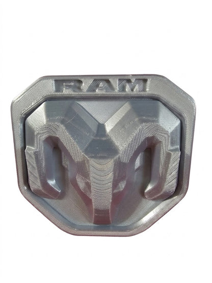 Dodge Ram Silver 3D Emblem Cover Plug Cap Tow Hitch 2" Receiver 1500 2500 RHO