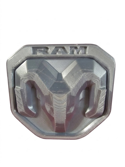 Dodge Ram Silver 3D Emblem Cover Plug Cap Tow Hitch 2" Receiver 1500 2500 RHO