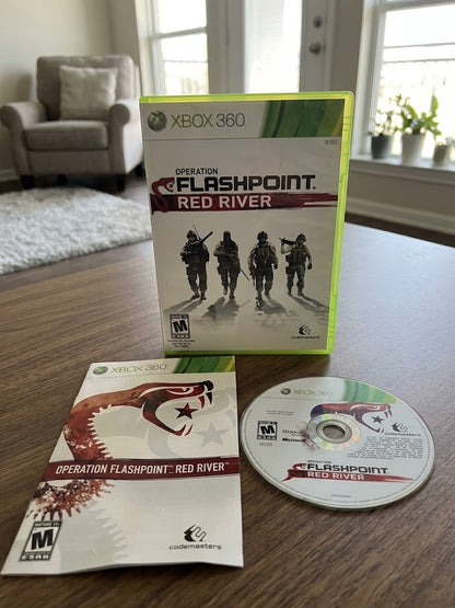 Operation Flashpoint Red River Xbox 360 Game Tested Very Good Shooter Codemasters 2011 Tactical Military Original
