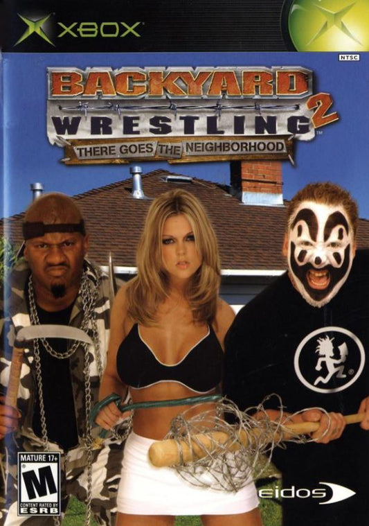 Backyard Wrestling 2 Xbox There Goes The Neighborhood 2004 Complete w/ Reg Card