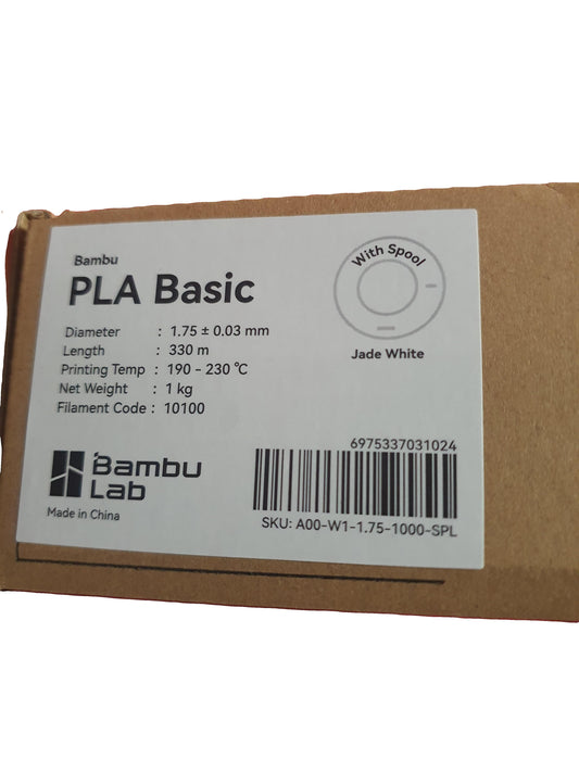 Bambu Lab PLA Basic Filament 1kg New Factory Sealed Select Colors 10100 10200 10601