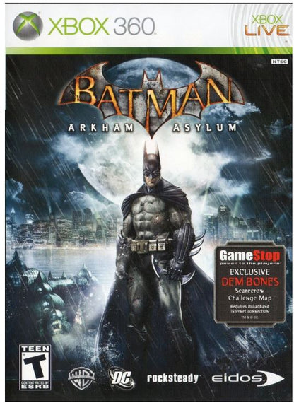 Batman Arkham Asylum - Gamestop Edition (Microsoft XBOX 360, 2009) Complete CIB