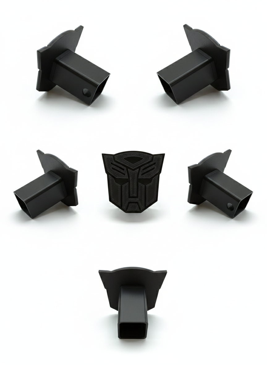 Transformers Dark Autobot Trailer Hitch Receiver Cover Tow Towing Plug Cap 2x2"