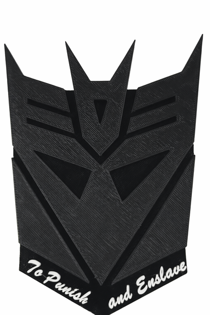 Dark Evil Black Transformers Deception Trailer Hitch Receiver Cover Plug Cap