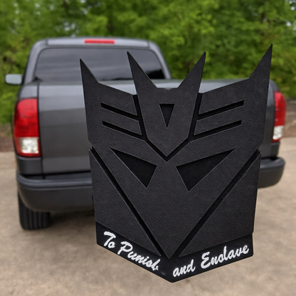Dark Evil Black Transformers Deception Trailer Hitch Receiver Cover Plug Cap