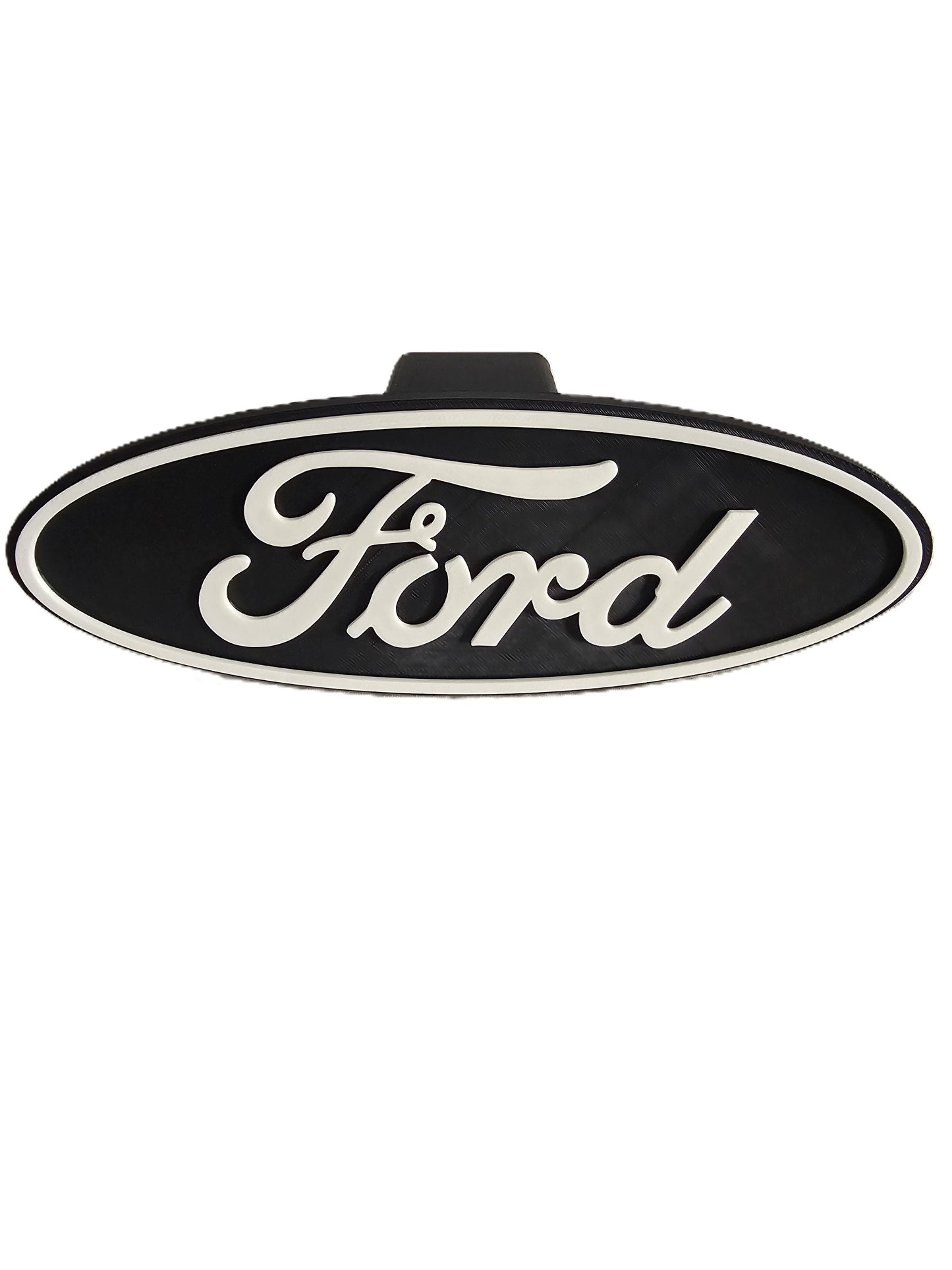 Black Ford Trailer Hitch Cover 8"x3" Emblem – Durable Plastic Hitch Plug for F-150 F-250 F-350 Truck Tow Protection