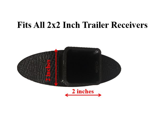 Black Ford Trailer Hitch Cover 8"x3" Emblem – Durable Plastic Hitch Plug for F-150 F-250 F-350 Truck Tow Protection