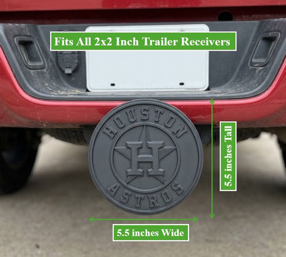 Houston Astros Trailer Hitch Plug Cap Truck - For 2" Receiver - 5" Emblem Blackout Star H Logo Baseball Tow Hitch Cap Truck Accessory (Copy)