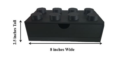 Kids Stackable Storage Box Office Organizer Home Decor Desktop Toy 8 Studs Home School Teacher School Children Adult Storage