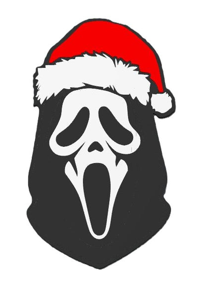 Ghost Face Trailer Hitch Plug Scream Mask Christmas Truck Receiver Cap Santa Horror Accessory Gift Black
