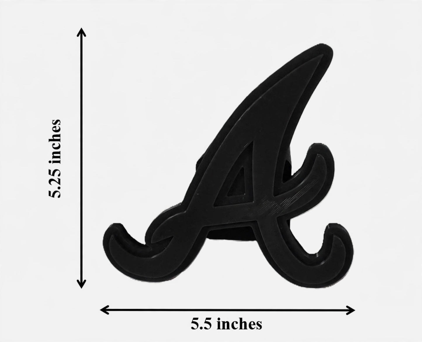 Black Atlanta Braves Baseball Trailer Hitch Receiver Cover Plug Cap 2x2" Receiver