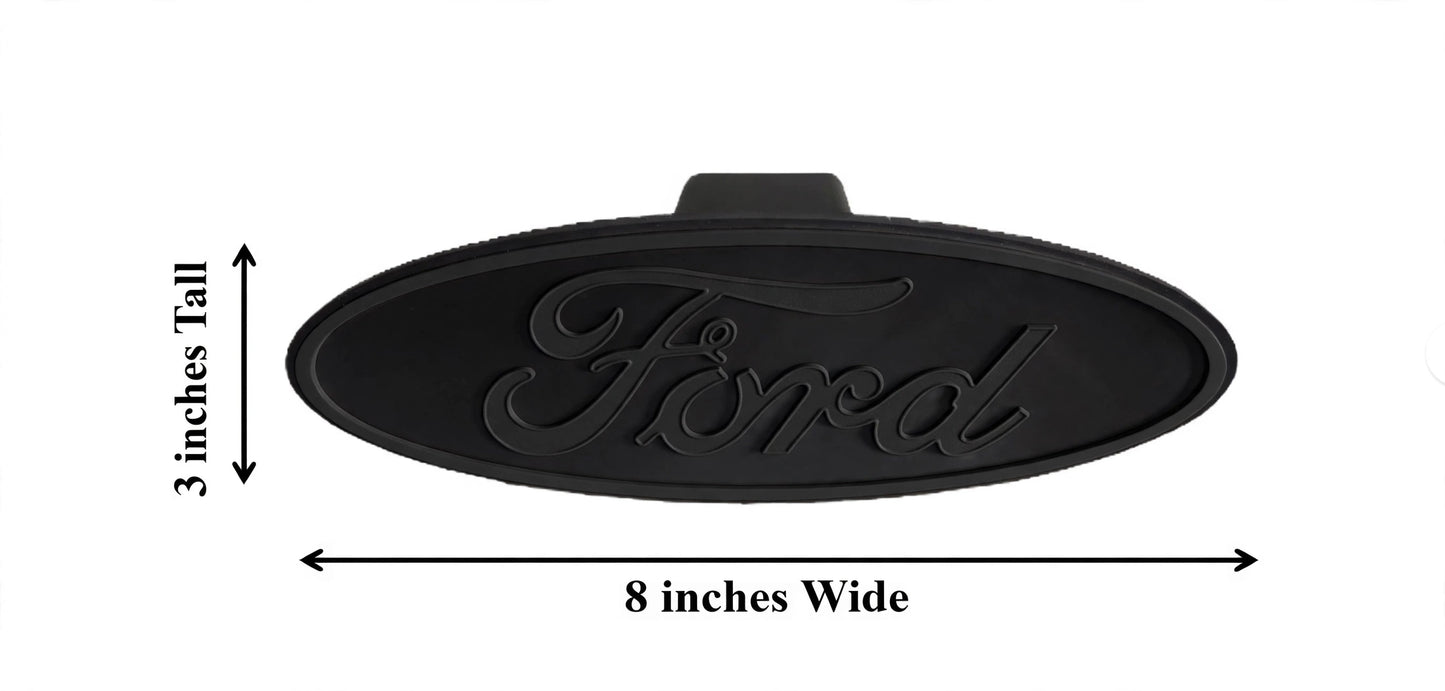 Black Out Ford Trailer Hitch Cover 8"x3" Emblem – Durable Plastic Hitch Plug for F-150 F-250 F-350 Truck Tow Protection (Copy)