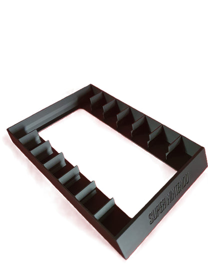 SNES Super Nintendo System Game Stand Cartridge Holder Display Rack 7 Videogame