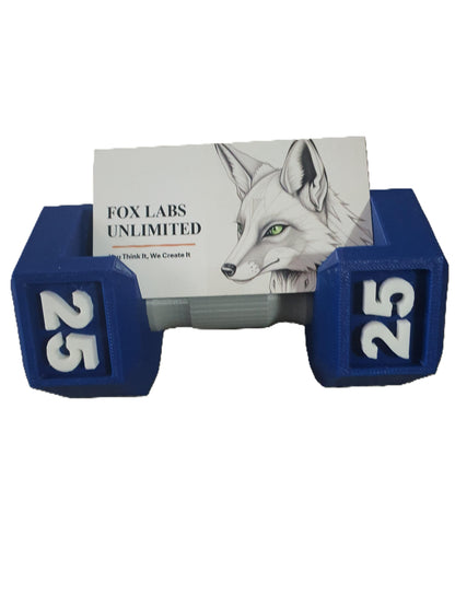 Dumbbell Fun Business Card Holder Carrier House Customizable Design Fitness Gym