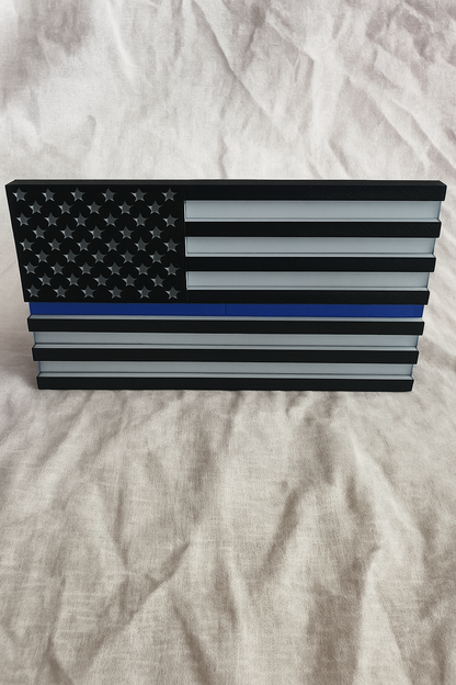 Trailer Hitch Cover Plug Thin Red and Blue Line For 2x2 Receivers