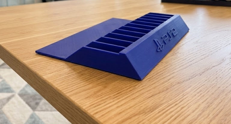 Blue PlayStation 2 Holder Sony Storage PS2 Desk Buddy Organizer Space Saver New