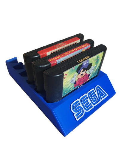 Sega Genesis Cartridge Holder Storage Tray Display Rack Organizer 6 Game Home
