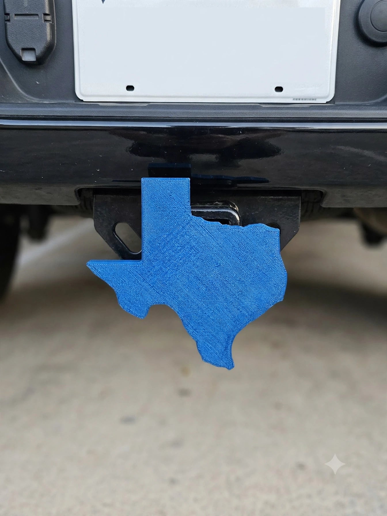 Trailer Hitch Cover 2 Inch - Blue Texas State Silhouette Tow Plug Cover For Truck SUV - Lone Star Pride Automotive Decor Accessory Gift Set