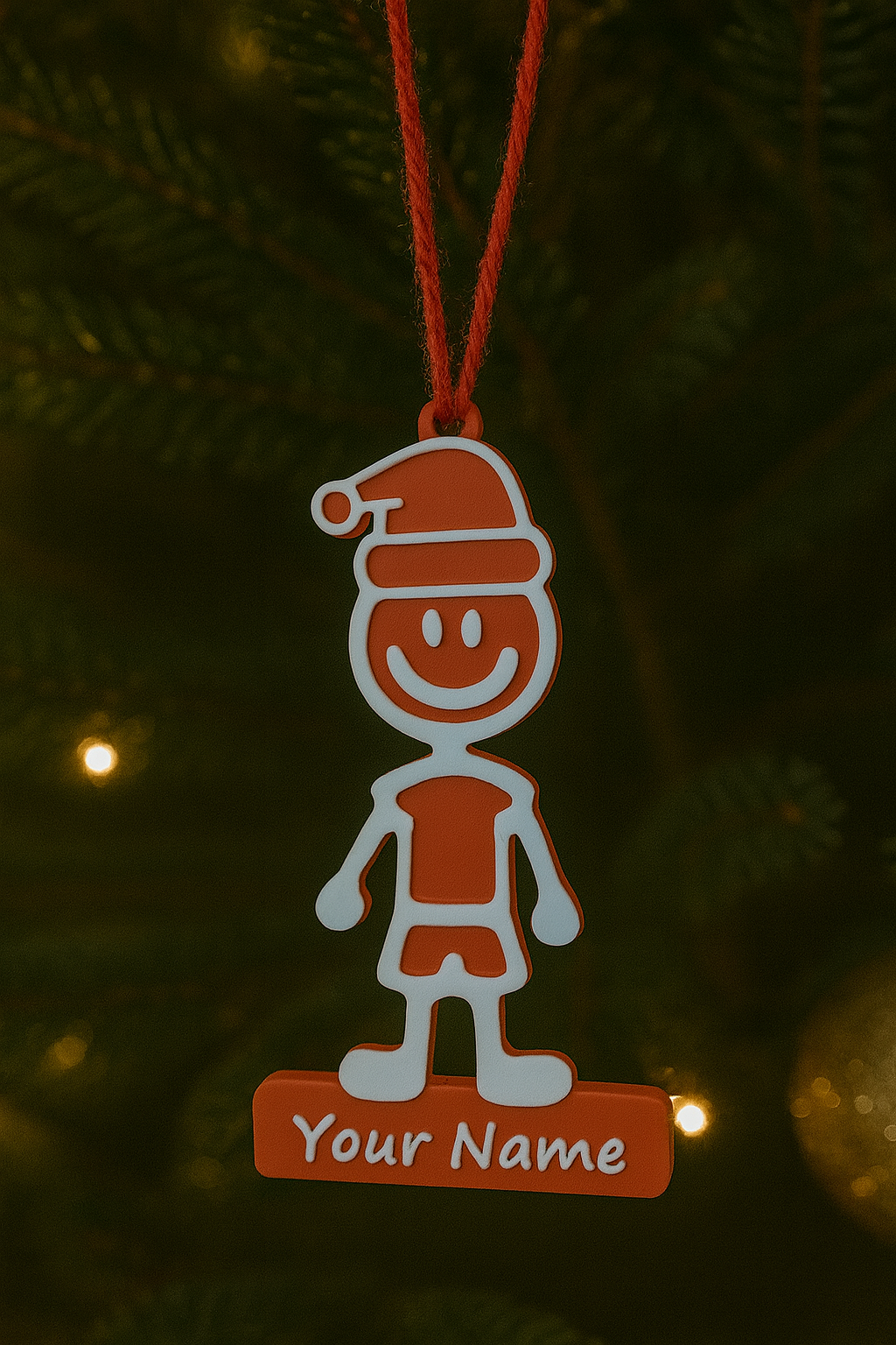 Christmas Holiday Tree Ornament Family Man Woman Children Dog Customize 6 Piece Bundle