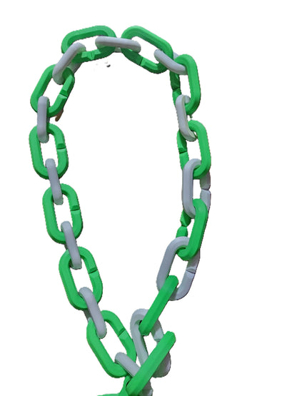 Brazil 32in Hype Chain Necklace 8in Emblem - FIFA Football Soccer Selecao Canarinho | Brazil Futbol Fan Chain for World Cup Copa Matchday