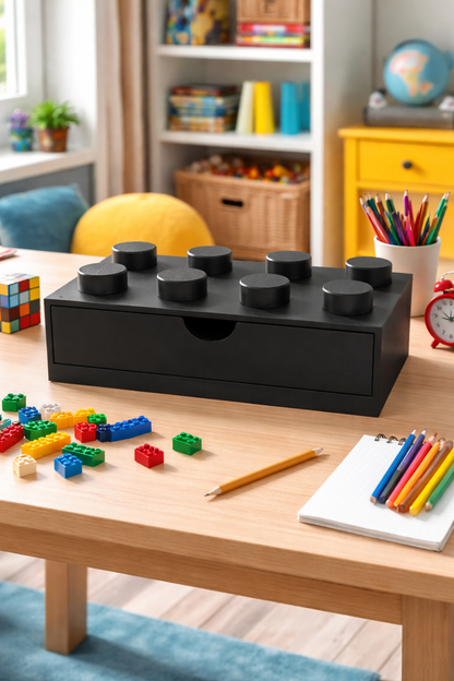 Kids Stackable Storage Box Office Organizer Home Decor Desktop Toy 8 Studs Home School Teacher School Children Adult Storage