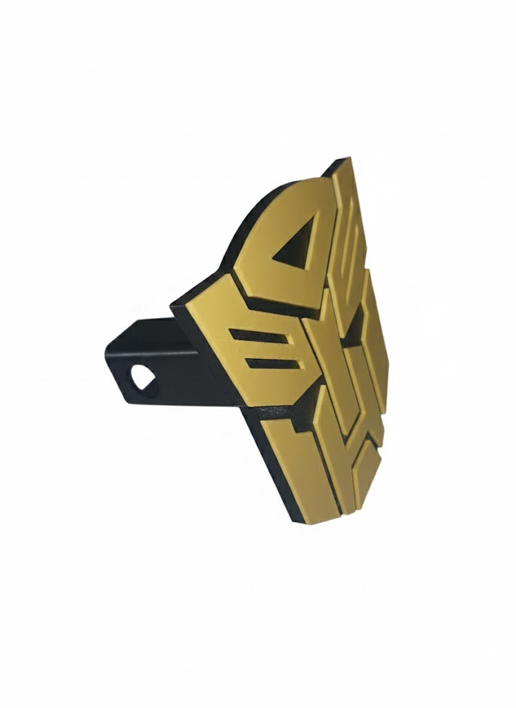 Bumblebee Transformers Tow Hitch Cover 2" Receiver - Yellow Autobot Logo Plug Cap for Truck SUV Jeep - Official Style Gift