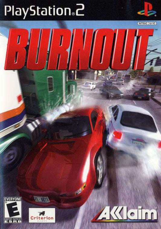 Burnout (PlayStation 2, 2001) Complete CIB Reg Card Clean Near Mint Disc PS2