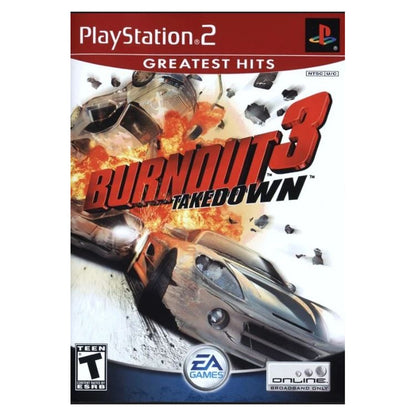 Burnout 3 Takedown Sony PlayStation 2 PS2 Tested Working Racing Game 2004 EA Criterion Crash Mode Collector Complete Red Label Greatest Hits