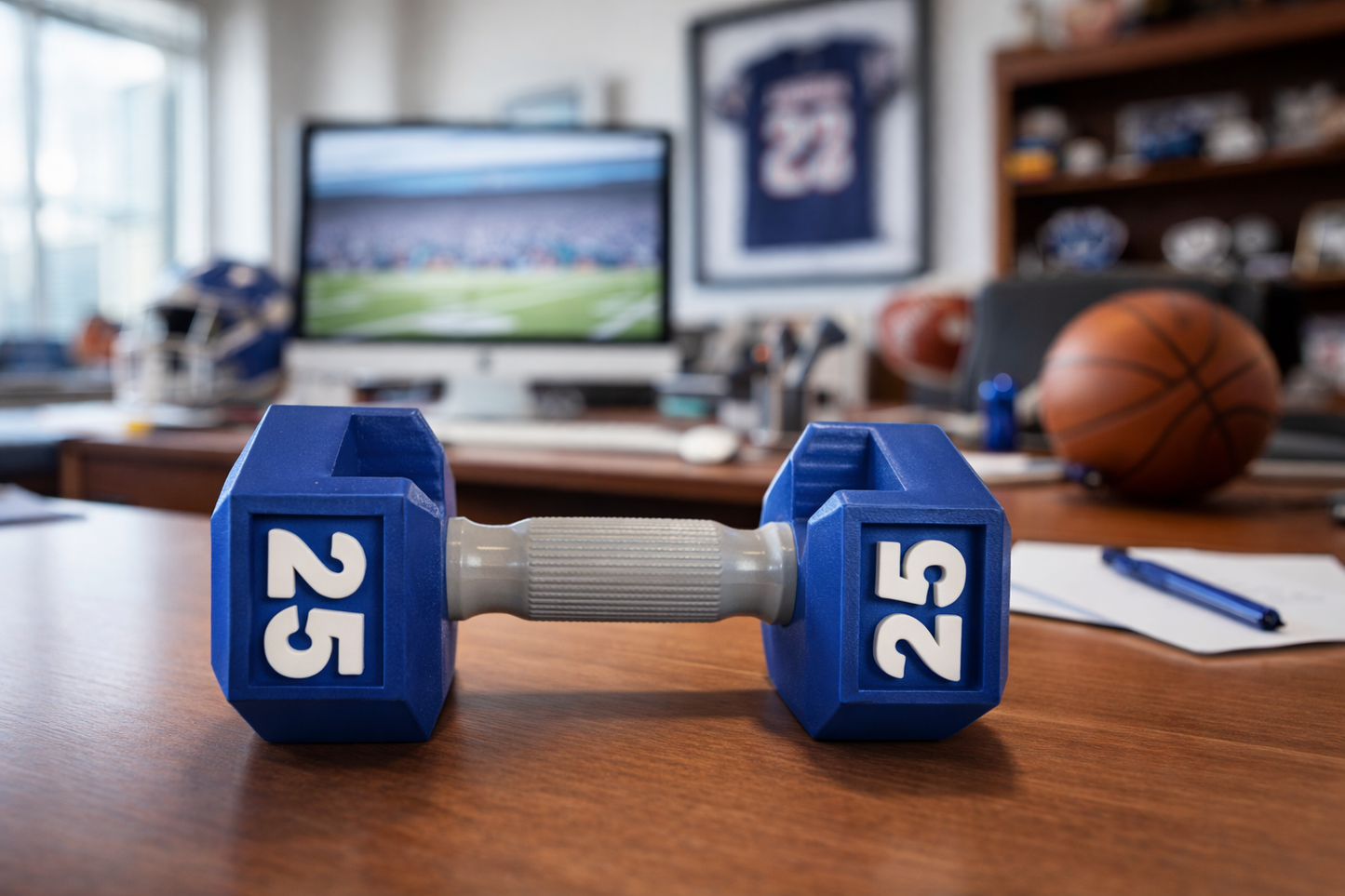 Dumbbell Fun Business Card Holder Carrier House Customizable Design Fitness Gym
