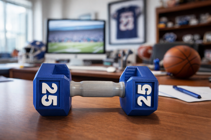 Dumbbell Fun Business Card Holder Carrier House Customizable Design Fitness Gym